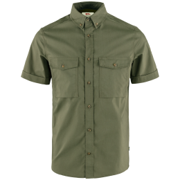 Herrenhemd Fjällräven Övik Air Stretch SS Shirt M grün Laurel Green