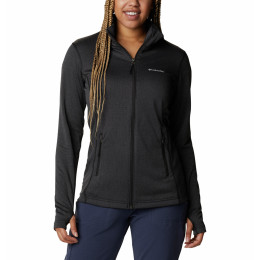 Damen-Sweatshirt Columbia W Park View Grid Fleece Full Zip schwarz Black Heather