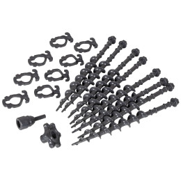 Zeltheringe-Set Bo-Camp Screw pegs set 8 pcs dunkelgrau Grey