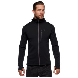 Herren Funktions-Sweatshirt Black Diamond Coefficient Fleece Hoody schwarz Black