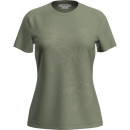 Damen-T-Shirt Icebreaker W Mer 150 Tech Lite SS T Winter Flo grün Lichen