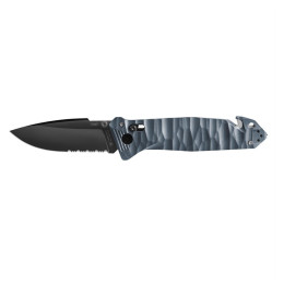 Klappmesser TB OUTDOOR Cac S200 French Army Knife Textured G10 Serrated blau/grau