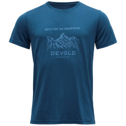 Herren-T-Shirt Devold Ulstein Man Tee blau Flood