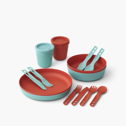 Geschirrset Sea to Summit Passage Dinnerware Set 2P 14 Piece blau/rot
