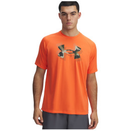 Herren-T-Shirt Under Armour M Tech Print Fill SS orange Fire / / Baroque Green