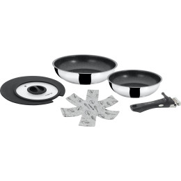 Pfanne Brunner Academy double pan 22/20 cm silber