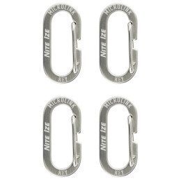 Karabiner-Set Nite Ize MicroLink silber Stříbrná