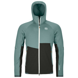 Herrenjacke Ortovox Fleece Rib Hoody M blau/grau arctic grey