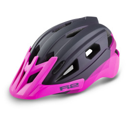 Fahrradhelm R2 Wheelie schwarz/lila purple