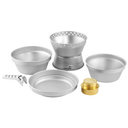 Set Geschirr und Kocher Easy Camp Storm Cooker silber Silver