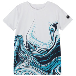 Kinder-T-Shirt Reima Vauhdikas weiß/blau Off white