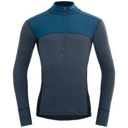 Herren-Funktionsshirt Devold Lauparen Merino 190 Zip Neck Man dunkelblau FLOOD/NIGHT/INK