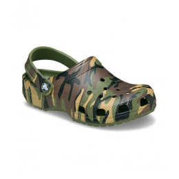 Kinderpantoffeln Crocs Classic Camouflage Clog Army Green/Multi grün Army Green/Multi