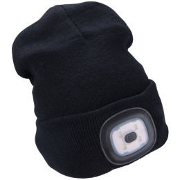 Mütze mit Stirnlampe Extol Light schwarz Black