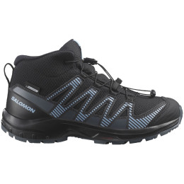 Kinderschuhe Salomon Xa Pro V8 Mid Waterproof schwarz/blau Black / Neptune. / Alaskan Blue