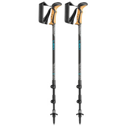 Trekkingstöcke Leki Khumbu Lite AS schwarz black-petrol-dark anthracite