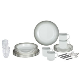Geschirrset Brunner All Inclusive Astralys weiß/grau