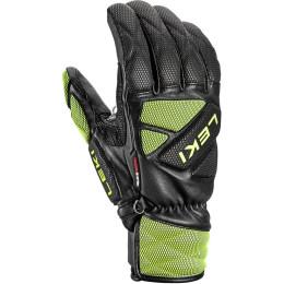 Skihandschuh Leki WCR Venom DH 3D schwarz/grün black-ice lemon