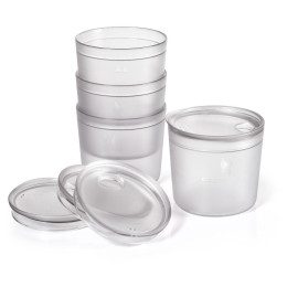 Tassen-Set Light My Fire Tumbler with snap lid short 4-pack Transparent transparent