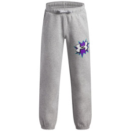 Kinderhose Under Armour UA B Rival FLC Graphics Jgr Mod Gray Light Heather grau/weiß Mod Gray Light Heather / / White