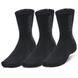 Socken-Set Under Armour 3-Maker 3pk Mid-Crew schwarz Black / Black / Pitch Gray