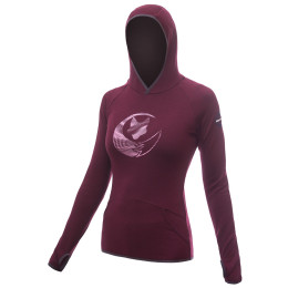 Damen-Sweatshirt Sensor Merino Upper Fox lila Port Red