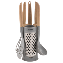Küchenutensilien-Set Outwell Adana Utensil Set braun/grau Brown