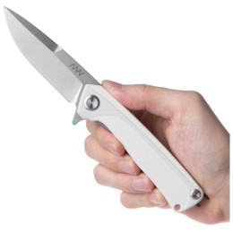 Klappmesser Acta non verba Z100 BB Stonewash/Plain Edge G10 weiß white