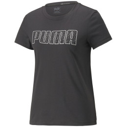 Damen-T-Shirt Puma Stardust Crystalline Short Sleeve Tee schwarz black