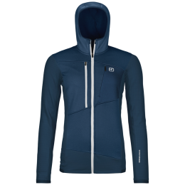 Damen-Sweatshirt Ortovox Fleece Grid Hoody W blau Deep Ocean