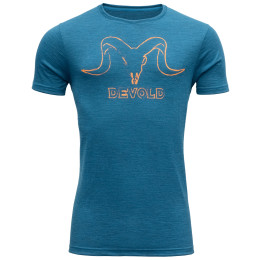 Herren-T-Shirt Devold Skull Man Tee blau BlueMelange