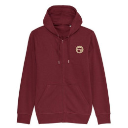 Damen-Sweatshirt České parky Wolfie Zip weinfarbe