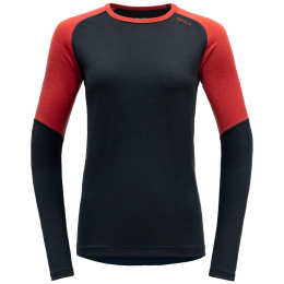 Damen-Funktionsshirt Devold Jakta Merino 200 Shirt schwarz/orange INK/BEAUTY