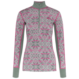 Damen Funktions-Sweatshirt Kari Traa Else Half Zip Baselayer beige/grün SAGE