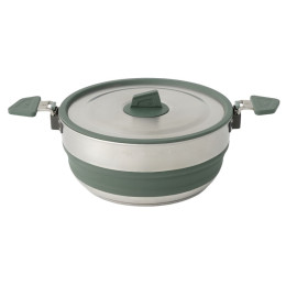 Faltbarer Kochtopf Sea to Summit Detour Stainless Steel Collapsible Pot 3L silber/grün Laurel Wreath Green