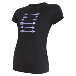 Damen-T-Shirt Sensor Merinowolle PT Pfeile schwarz Black