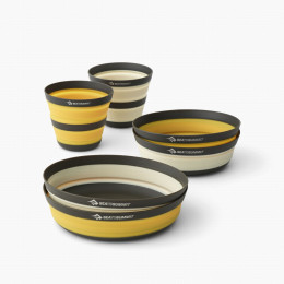 Geschirrset Sea to Summit Frontier UL Collapsible Dinnerware Set 2P 6 Piece gelb/weiß