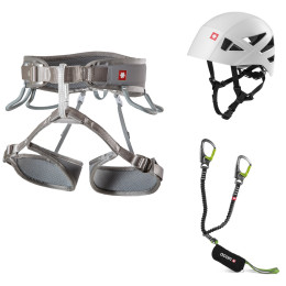 Klettersteigset Ocún Via Ferrata Twist Shard Set grau GreySil/Gr