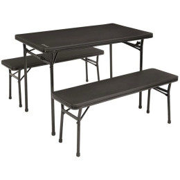 Campingtisch mit Bänken Outwell Pemberton Picnic Set schwarz