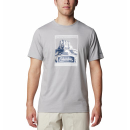 Herren-T-Shirt Columbia Csc™ Seasonal Logo Tee grau Columbia Grey Hthr, Arid Trails