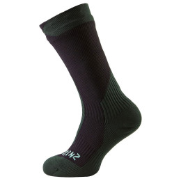 Wasserdichte Socken SealSkinz Trekking Thick Mid schwarz Black/RacingGreen