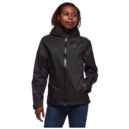 Damenjacke Black Diamond Treeline Rain Shell schwarz black