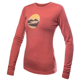 Damen-Funktionsshirt mit langen Ärmeln Sensor Merino Active Triglav orange terracotta