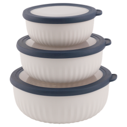 Schüssel-Set Outwell Cookout Bowl Set with Lids beige/blau Blue & Grey