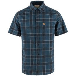 Herrenhemd Fjällräven Övik Travel Shirt SS M blau Indigo Blue-Dark Navy