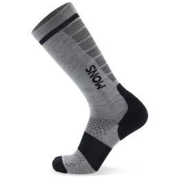 Ski-Socken Mons Royale Pro Lite Merino Snow Sock grau/schwarz Grey Marl