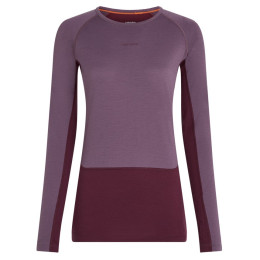 Damen-Funktionsshirt Icebreaker W Mer 200 ZoneKnit LS Crewe lila Dkber/Greplu/Cb