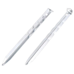 Zeltstifte Easy Camp U-Steel Peg Ripple 18 cm silber Silver