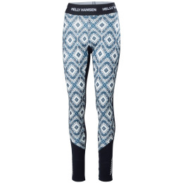 Damen-Leggings Helly Hansen W Lifa Merino Midw Gra Pant dunkelblau Navy Star Pixel
