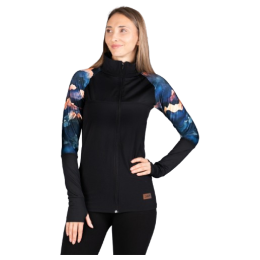 Damen-Sweatshirt Drexiss Move Alpine Peaks schwarz
